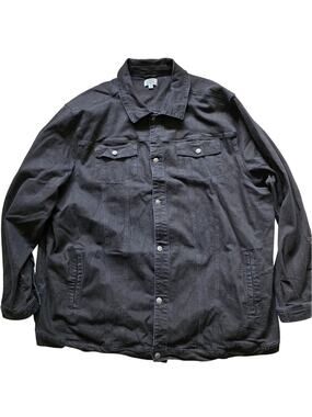 Liberty Blues Size 4XL Men's Black Jean Jacket